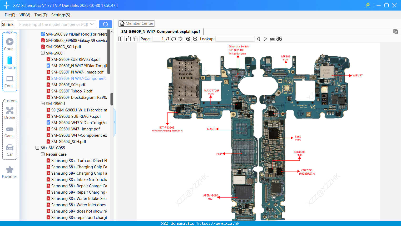 Samsung SM-G960F_N W47-Component Explain